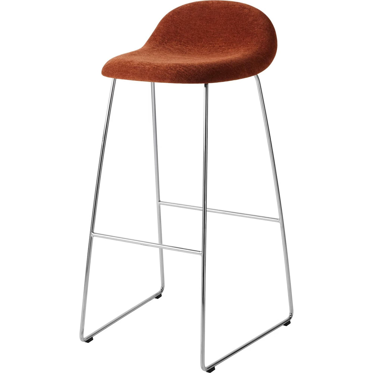 3D Bar Stool H75 Stainless Steel/Belsuede Special Dedar 133