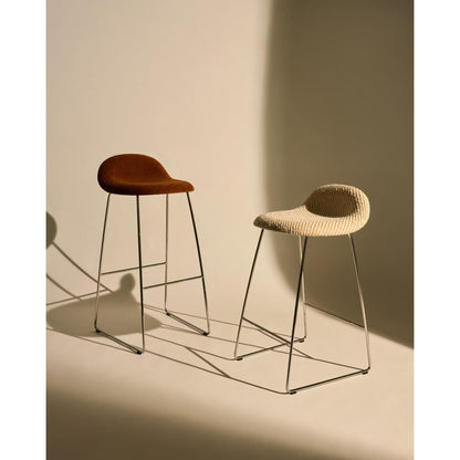 3D Bar Stool H75 Stainless Steel/Belsuede Special Dedar 133