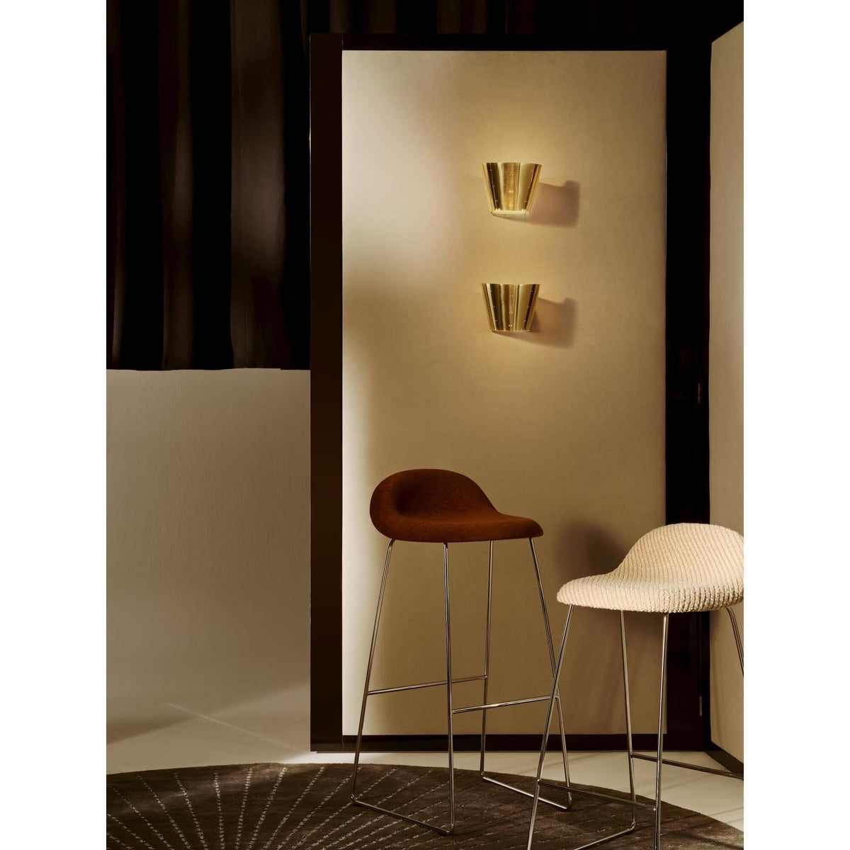 3D Bar Stool H75 Stainless Steel/Belsuede Special Dedar 133