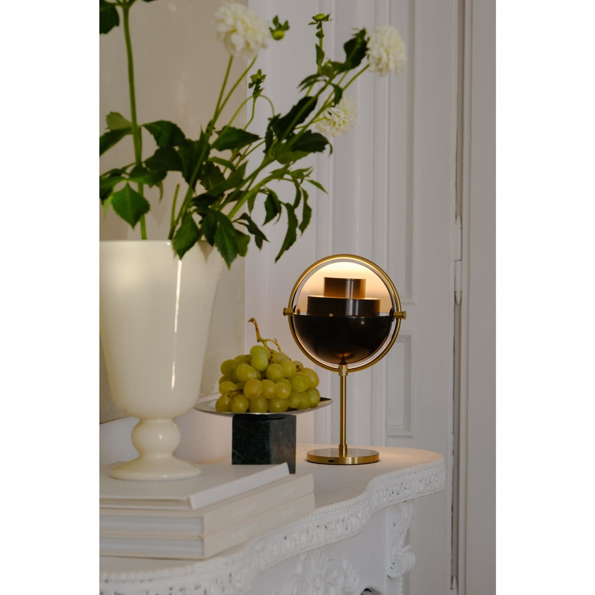 Multi-Lite Limited Edition Portable Lamp Mocha Brown/ Brass