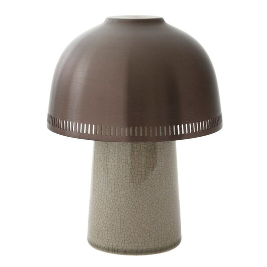 Raku SH8 portable table lamp by &Tradition #beige grey - bronze #