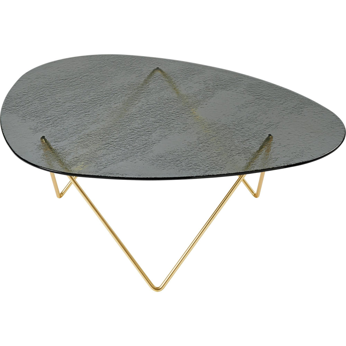Pedrera Coffee Table Black Semi Matt/ Bronze/ Glass
