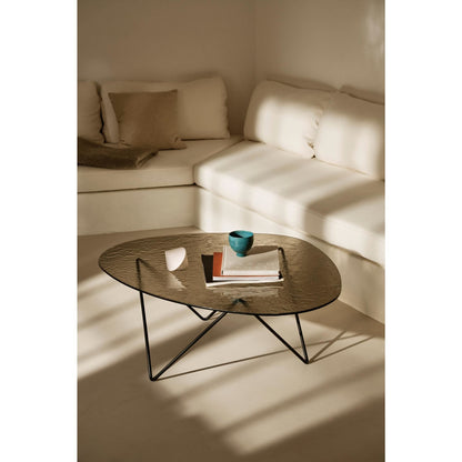 Pedrera Coffee Table Chrome/ Bronze/ Glass