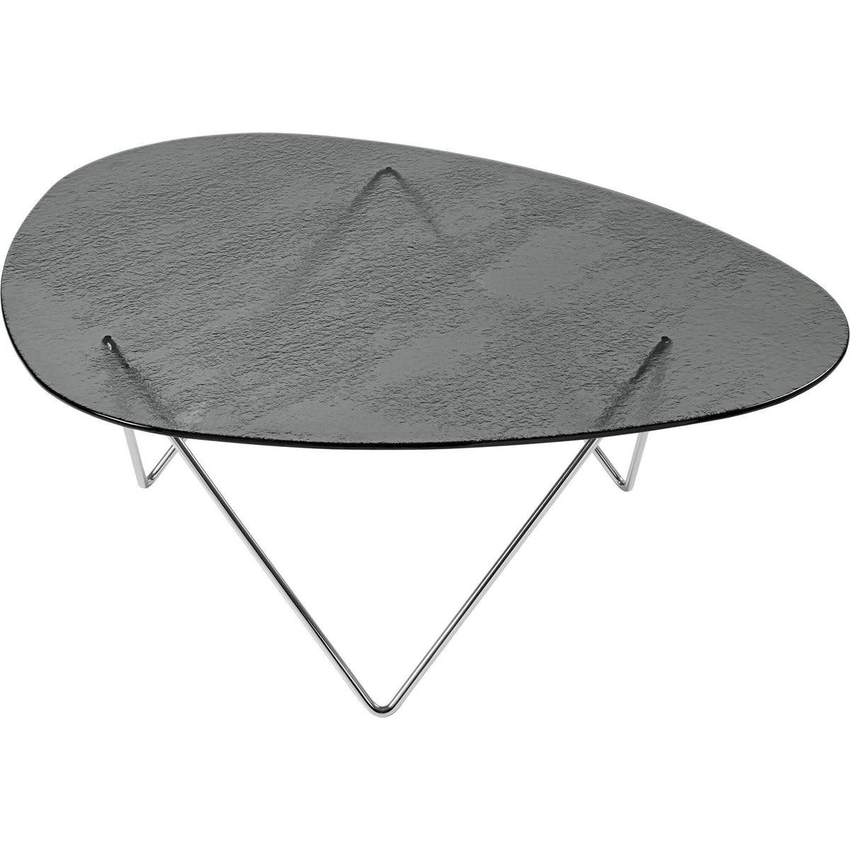 Pedrera Coffee Table Black Semi Matt/ Transparent/Glass