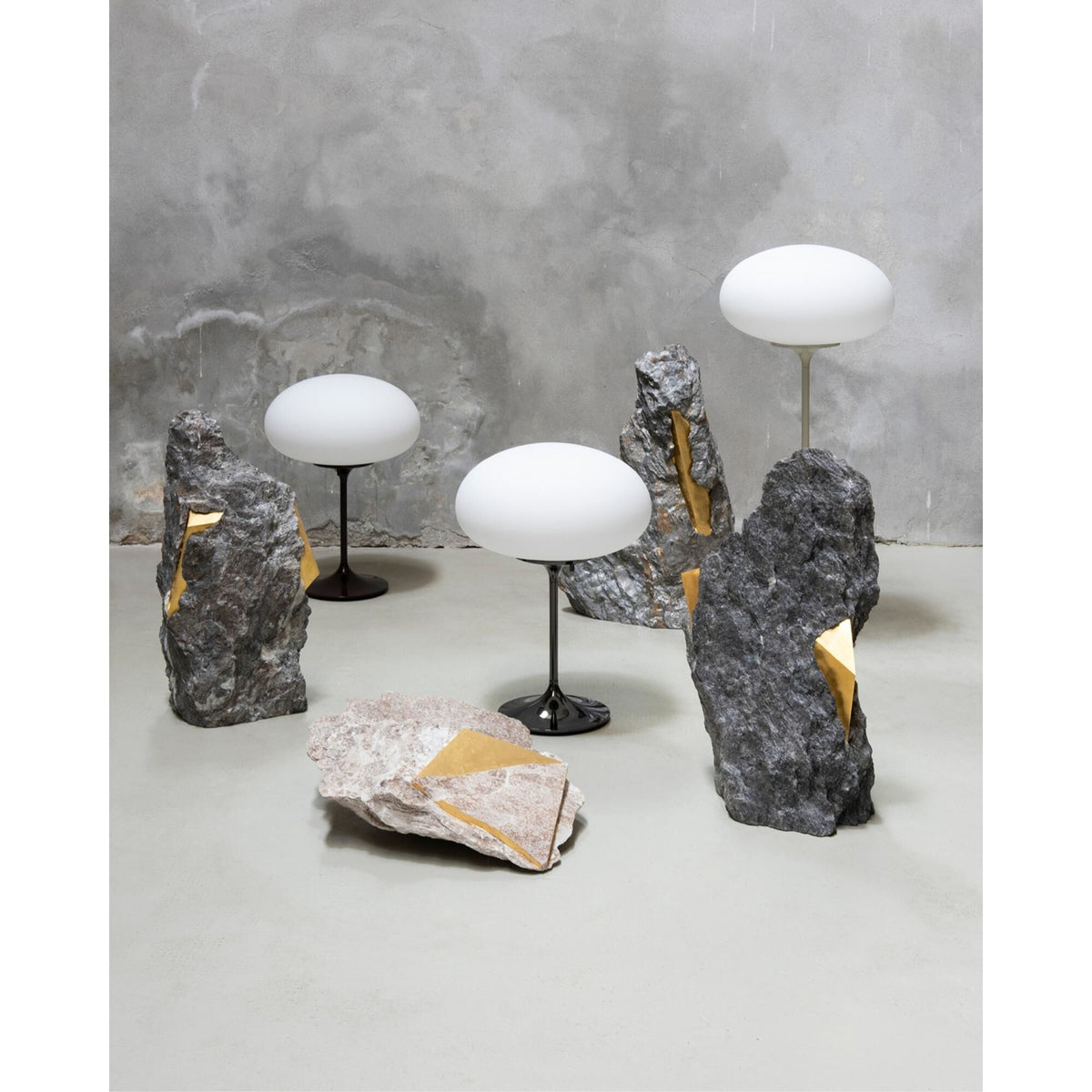 Stemlite Table lamp H42 Pebble Grey/Opal