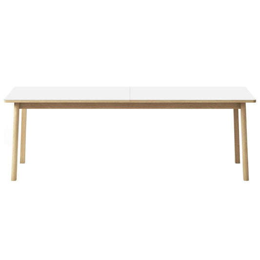 Ana extension dining table by Fredericia #white - soap oak #220-320 x 95 cm