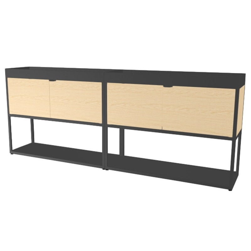 New Order shelving package with sliding doors by HAY #charcoal - ash #