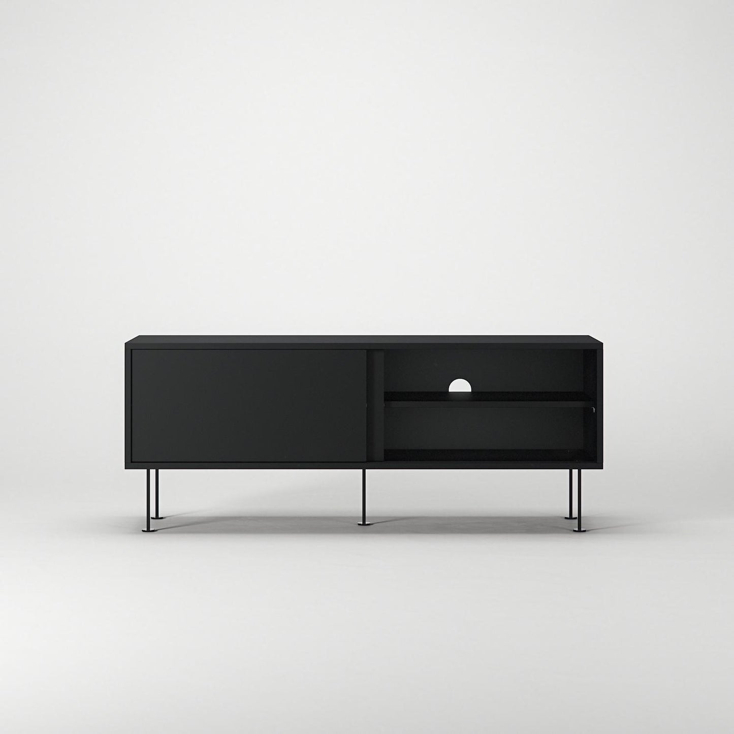 Decotique Vogue TV Bench With Legs 136 Anthracite/ Black