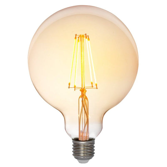 LED Decor Amber Globe G125 bulb 5W E27 380lm by Airam #dimmable #