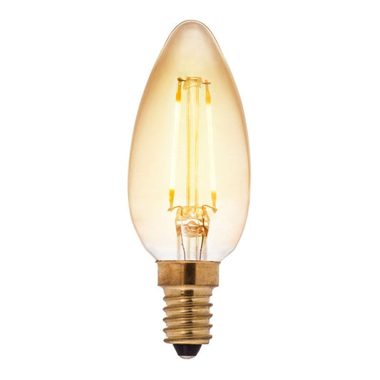 LED Decor Amber candle bulb 4,5W E14 360lm by Airam #dimmable #