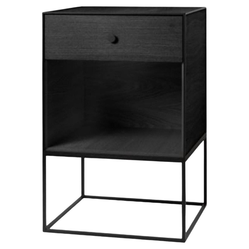 49 Black Ash Frame Sideboard with 1 Drawer by Lassen