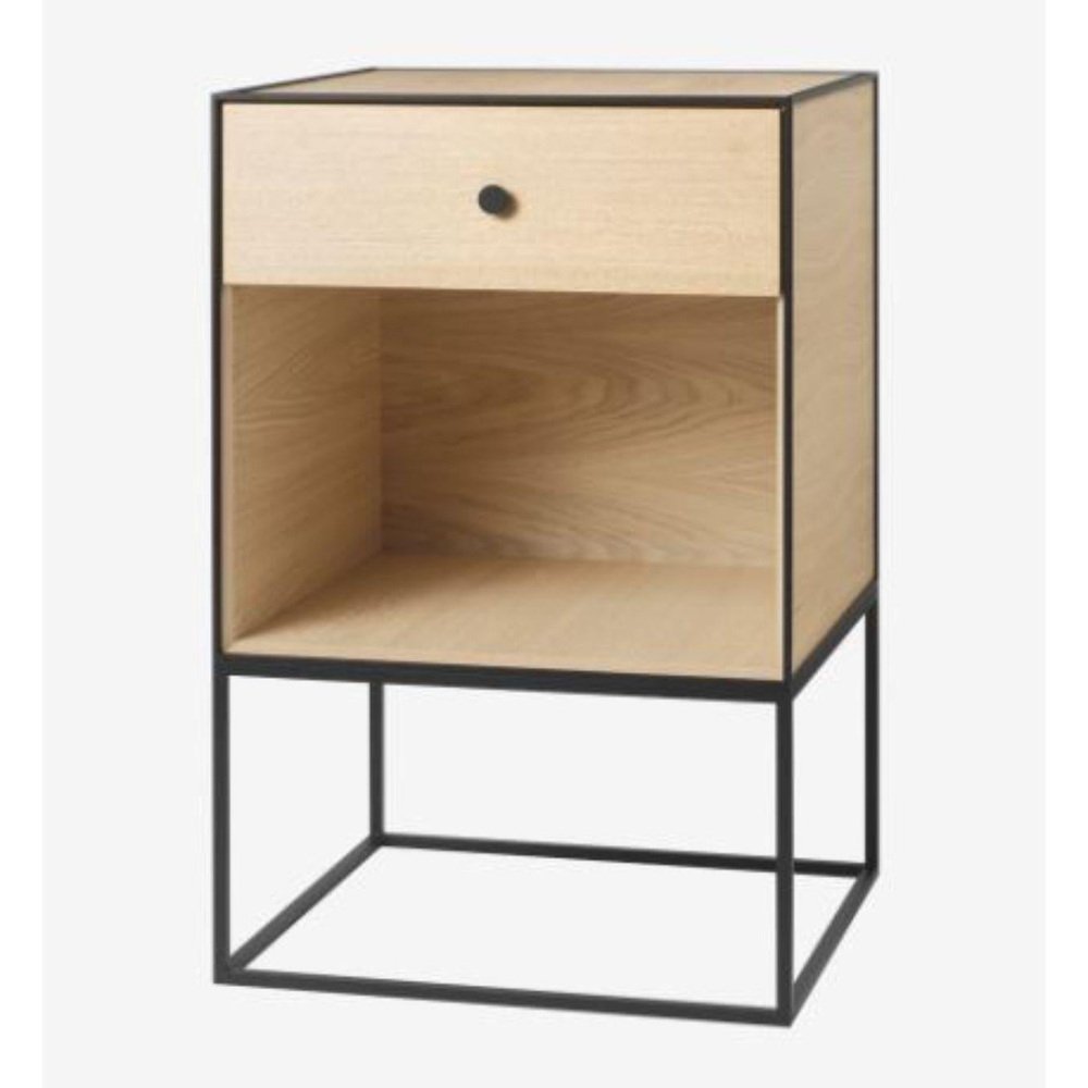 49 Black Ash Frame Sideboard with 1 Drawer by Lassen