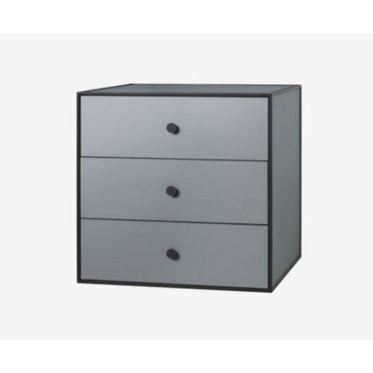 49 Dark Grey Frame Box with 3 Drawers by Lassen