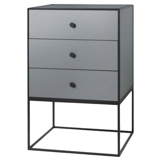 49 Dark Grey Frame Sideboard with 3-Drawers by Lassen