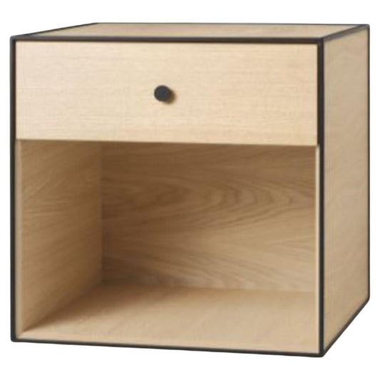 49 Oak Frame Box with 1 Drawer by Lassen