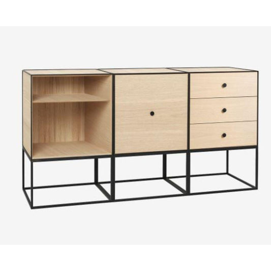 49 Oak Frame Trio Sideboard by Lassen