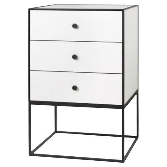 49 White Frame Sideboard with Three-Drawers by Lassen