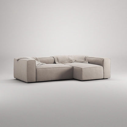 Decotique Grand 3-Seater Sofa Chaise Right Sandshell/Beige