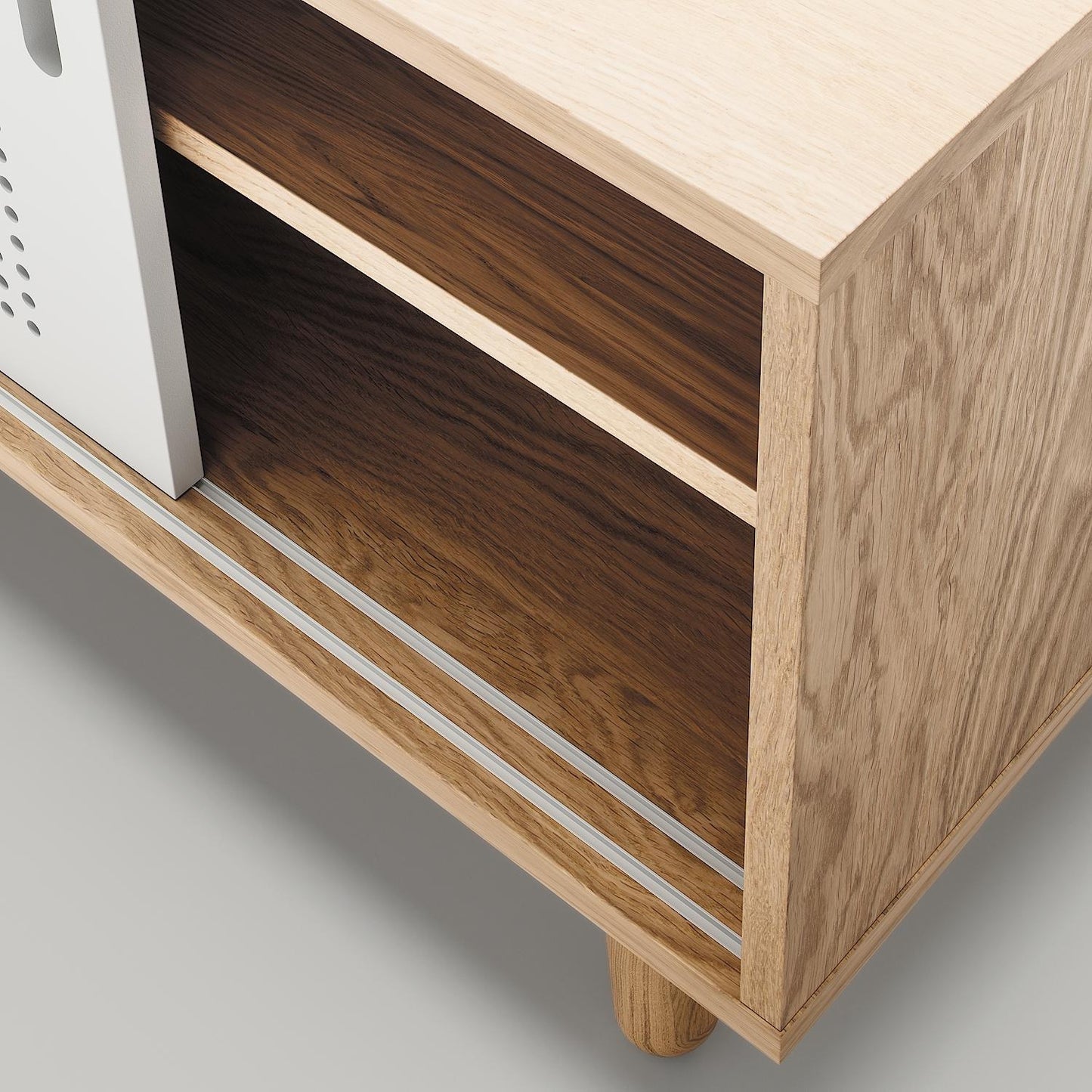 Department Ray TV Bench 180 cm Oak/White