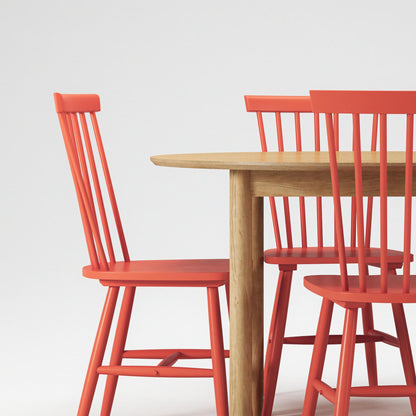 Department Wood Dining Table Set Oak/ Orange