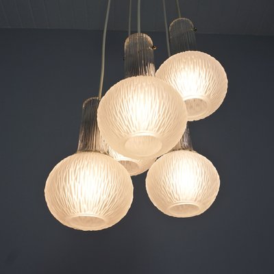 5-Light Battuto Effect Cascade Ceiling Lamp from Limburg, 1970s-RST-1233494