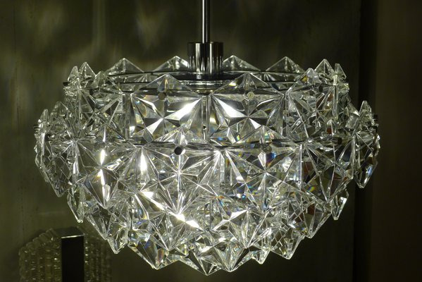 5-Tier Chandelier in Crystal Glass with Chrome-Plated Mount from Kinkeldey, 1960s-VRE-681488