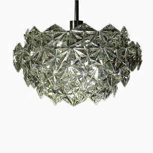 5-Tier Chandelier in Crystal Glass with Chrome-Plated Mount from Kinkeldey, 1960s-VRE-681488