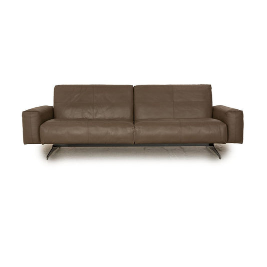 50 Leather Four Seater Grey Taupe Sofa from Rolf Benz