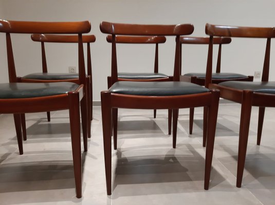 500 Orangewood Dining Chairs by Alfred Hendrickx for Belform, 1961, Set of 6-HPX-753870