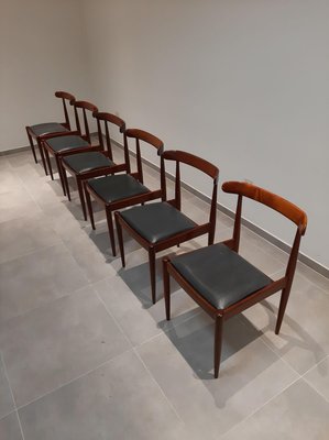 500 Orangewood Dining Chairs by Alfred Hendrickx for Belform, 1961, Set of 6-HPX-753870