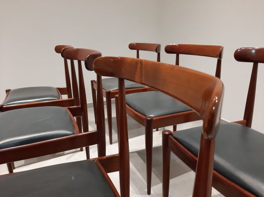 500 Orangewood Dining Chairs by Alfred Hendrickx for Belform, 1961, Set of 6-HPX-753870