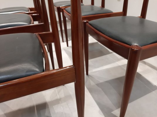 500 Orangewood Dining Chairs by Alfred Hendrickx for Belform, 1961, Set of 6-HPX-753870