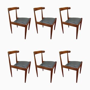 500 Orangewood Dining Chairs by Alfred Hendrickx for Belform, 1961, Set of 6-HPX-753870