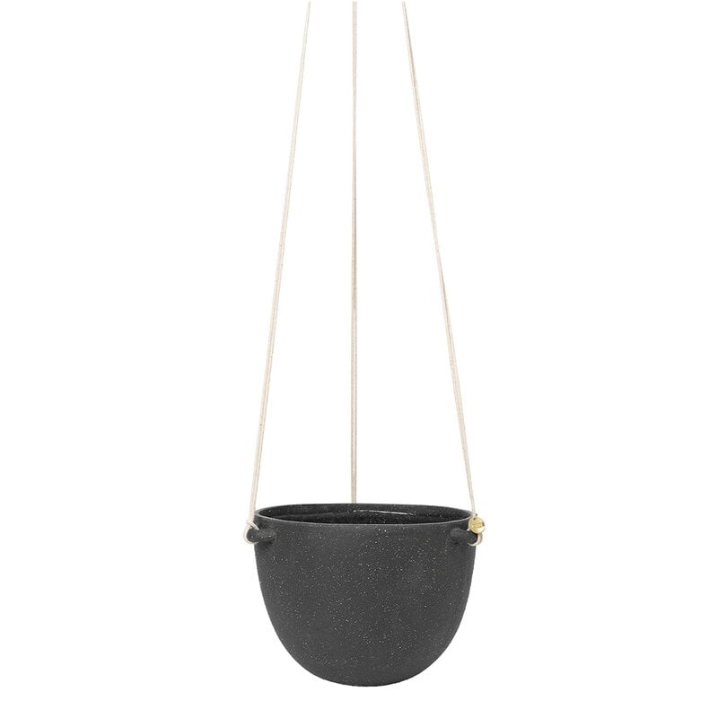 Speckle hanging pot by ferm LIVING #large, dark grey #
