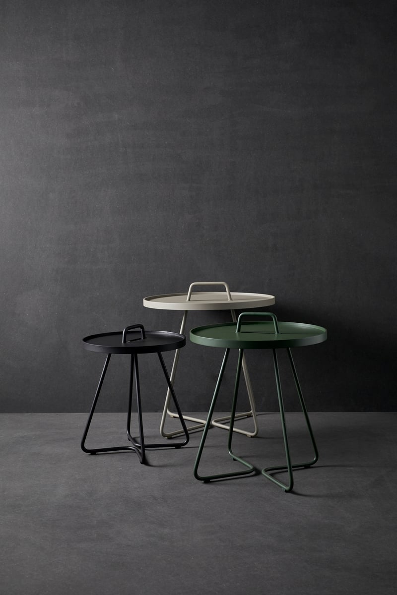 On-the-move table, small, dark green