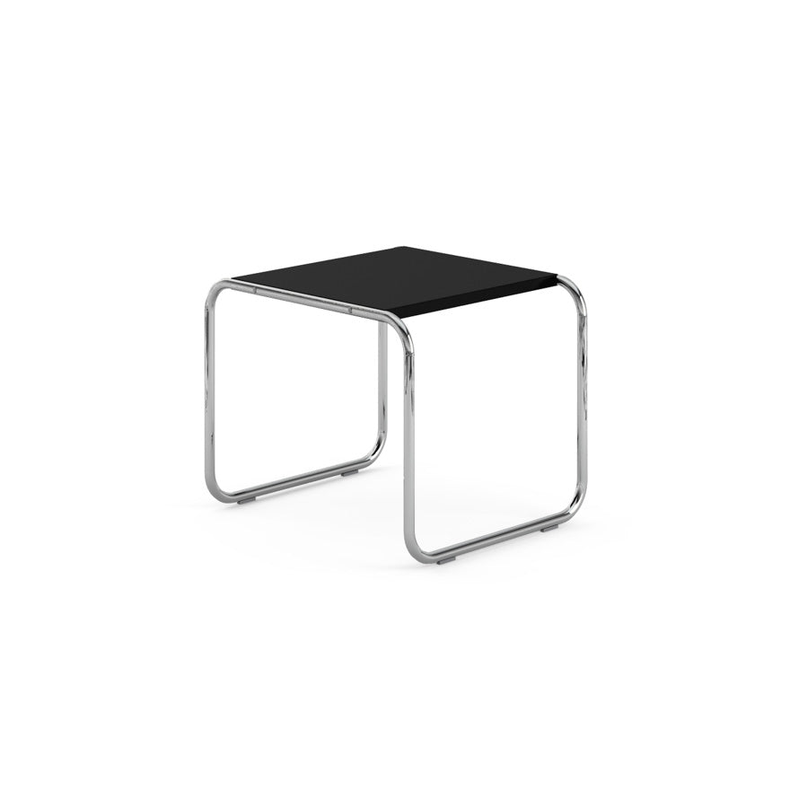 Laccio - Square Laminate Side Table by Knoll #Black