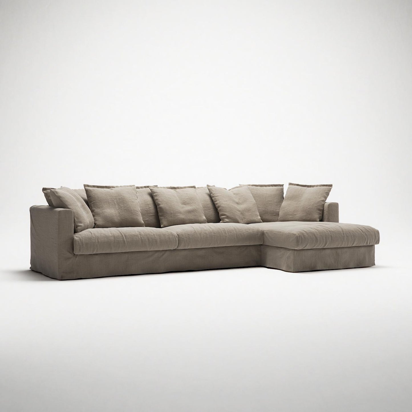 Decotique Le Grand Air 3-Seater Sofa Chaise Right Savage Linen