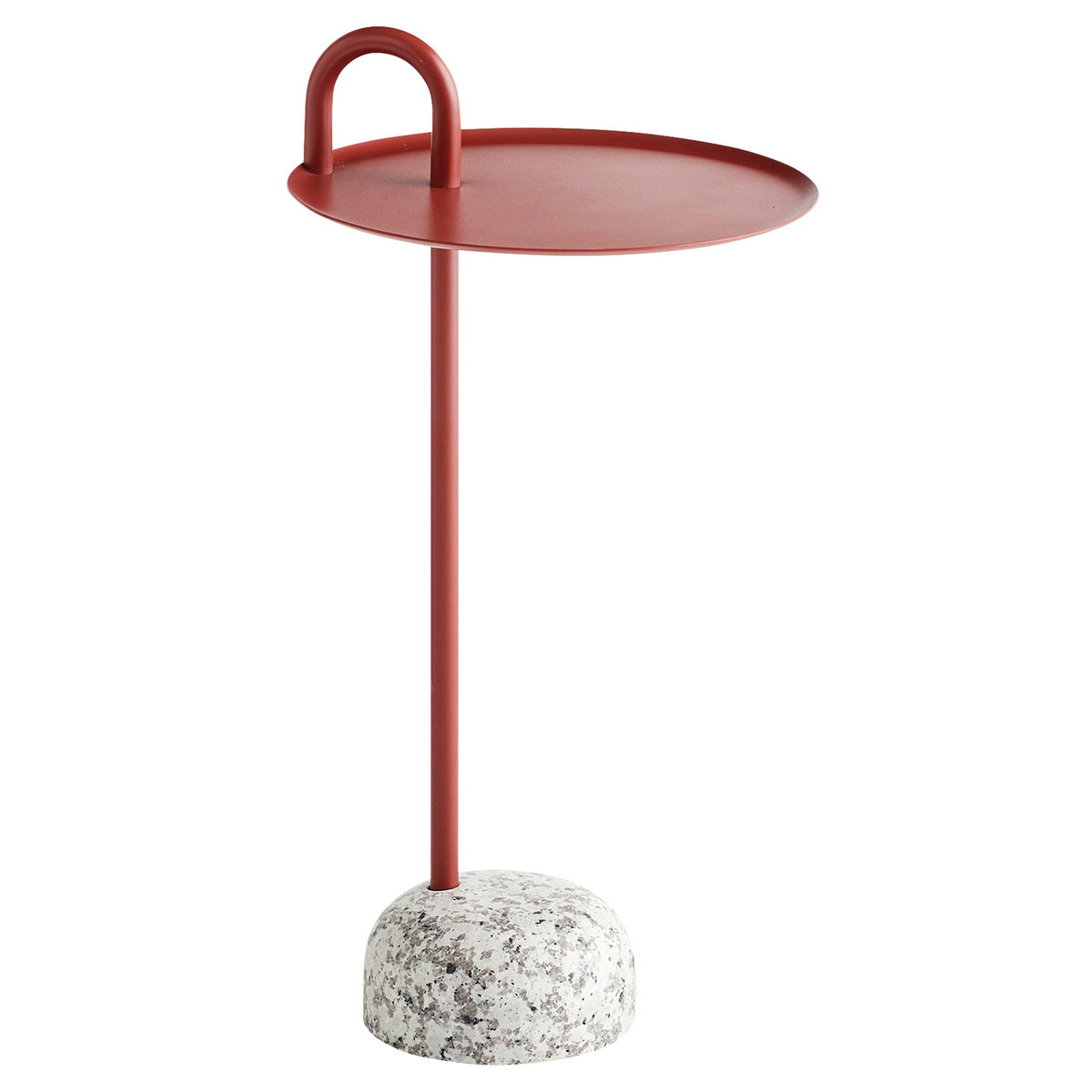 Bowler side table, tile red