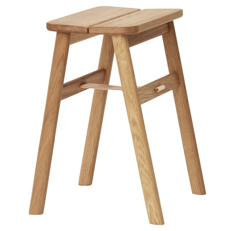 Angle foldable stool by Form & Refine #white oiled oak #