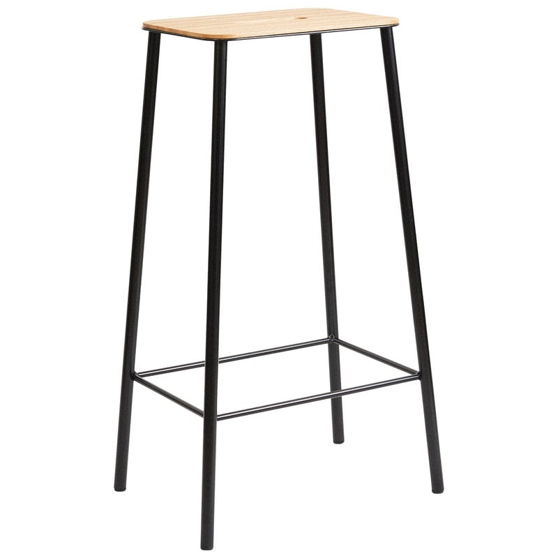 Adam stool by Frama #76 cm, oak - matt black #