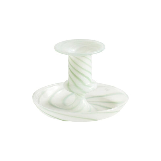 Flare Stripe Milk candleholder by HAY #green #