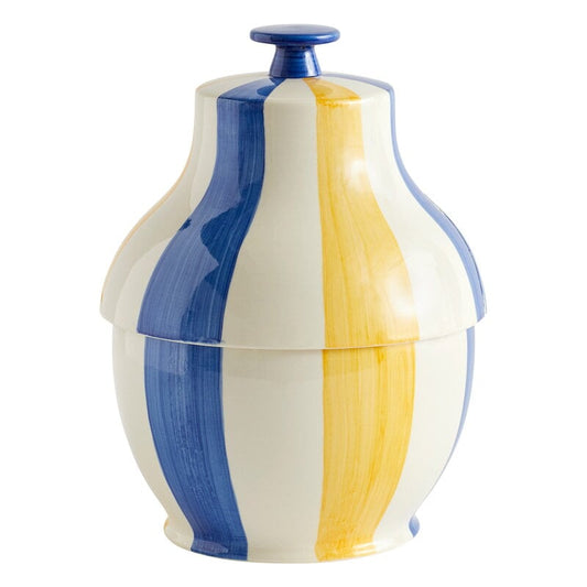 Sobremesa Stripe cookie jar by HAY #blue - yellow #