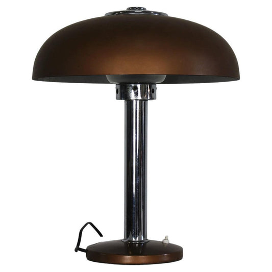 546 Table Lamp in Aluminum and Opaline Glass by Gio Ponti for Ugo Pollice, 1940s