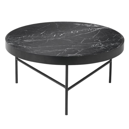 Marble table by ferm LIVING #large, black #