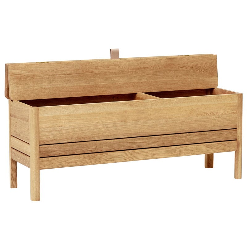 A Line storage bench by Form & Refine #111 cm, white oak #