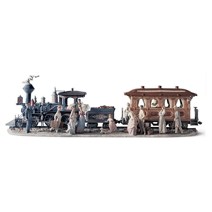 A Grand Adventure Train Sculpture by Lladró
