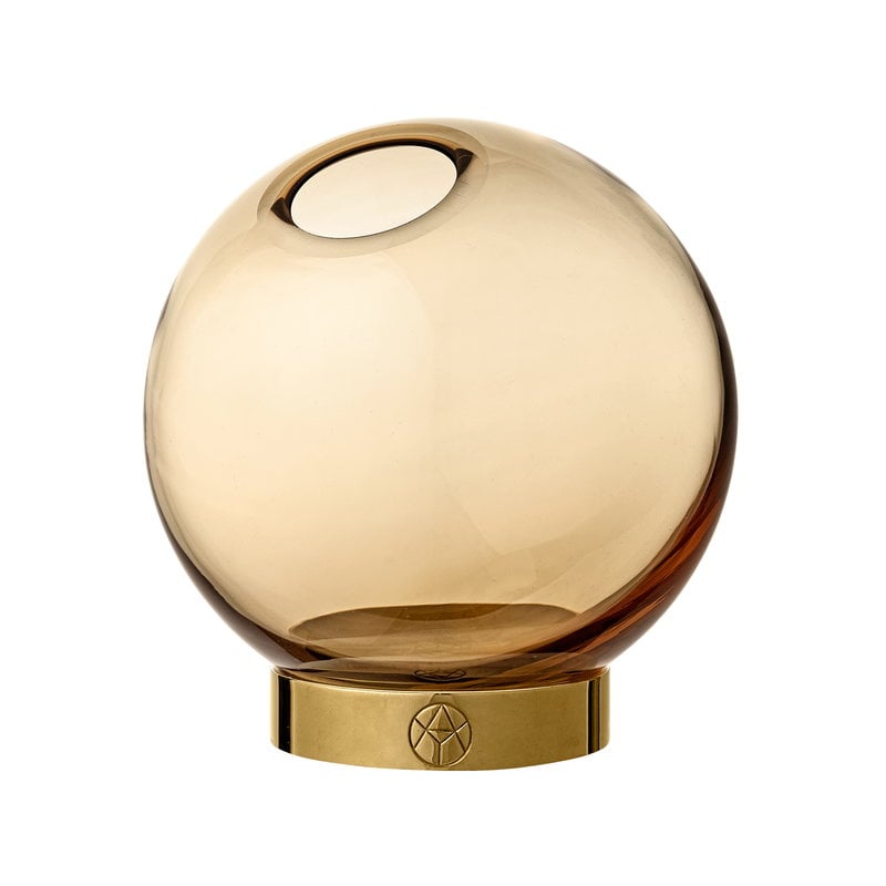 Globe vase by AYTM #small, amber - gold #