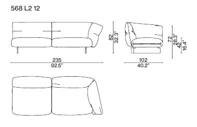 몬클라우드 패브릭 소파