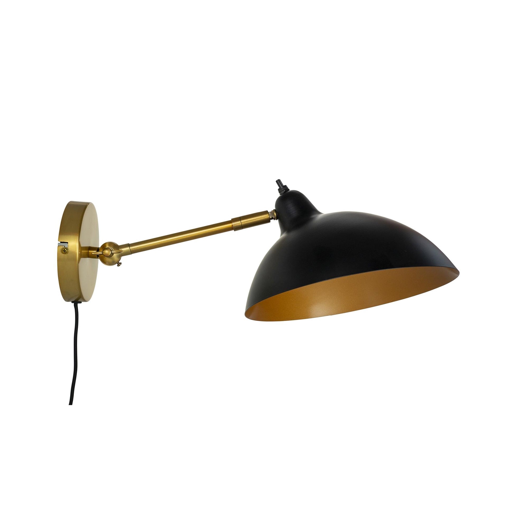 Futura Wall Lamp by Dyberg Larsen #Matt Black/ Gold/Brass