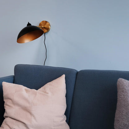Dyberg Larsen Futura Wall Lamp Matt Black/Gold/ Brass